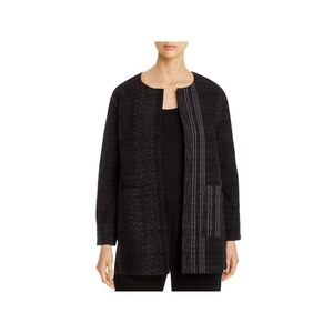 EILEEN FISHER Womens Long Sleeve Off Shoulder Wear To Work Blazer Jacket